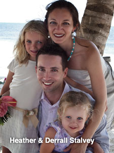 Heather and Derran Stalvey renewed their vows in April 2011 in Belize.