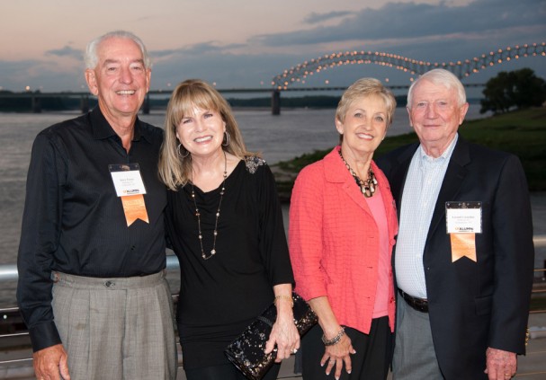 Dr. Jerry (HSC '63) and Barbara Treece and Dr. Leland (HSC '63) and Sharon Cornelius enjoy the UT Health Science Center Golden Graduate Homecoming.