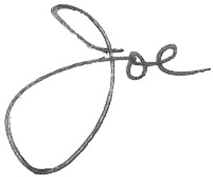 Joe DiPietro's signature