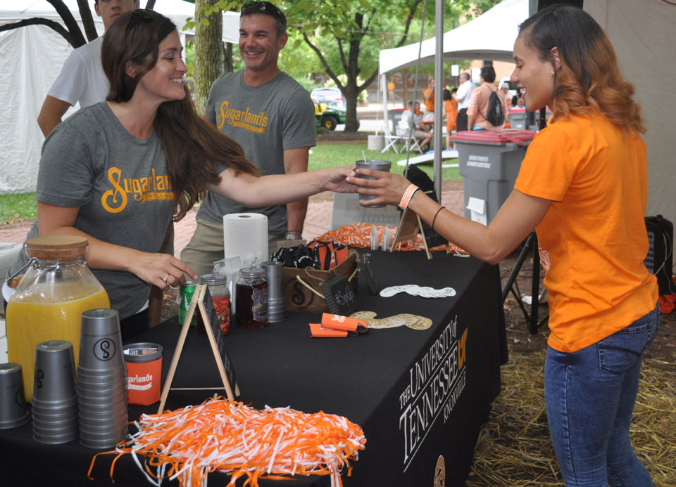 Moonshine at the 2014 Young Alumni Weekend tailgate