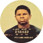 Anthony Williams as a teenager in a mugshot photo