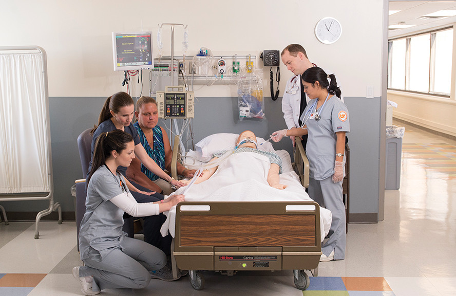 nursing students in an educational setting