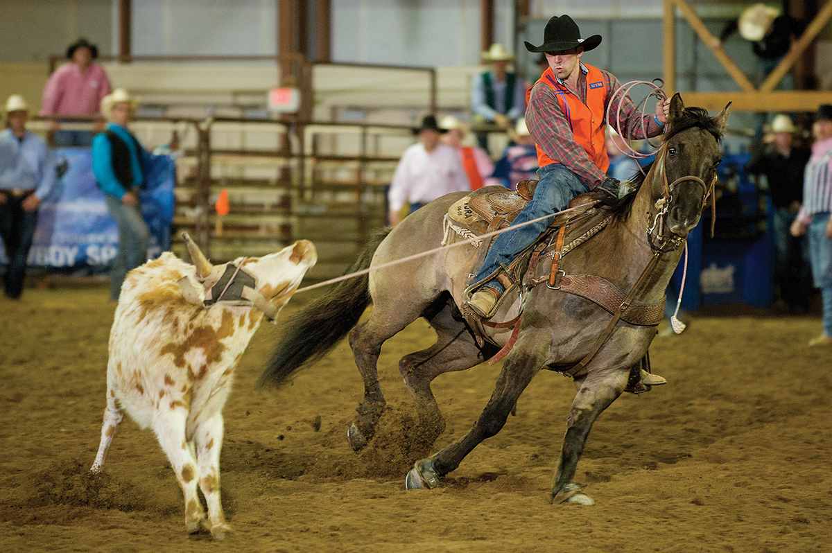 Tie-down roping event