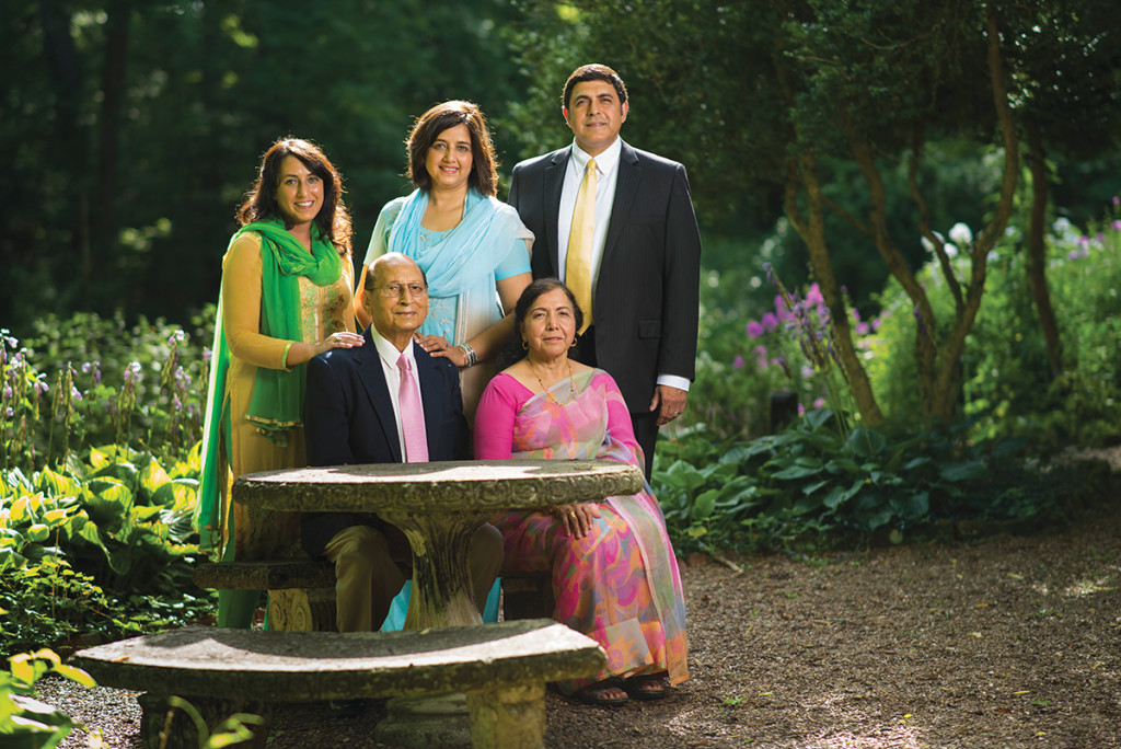 S.K. and Shashi Airee, seated, and children Richa, far left, Anita and Hans have strong ties to UT Martin.