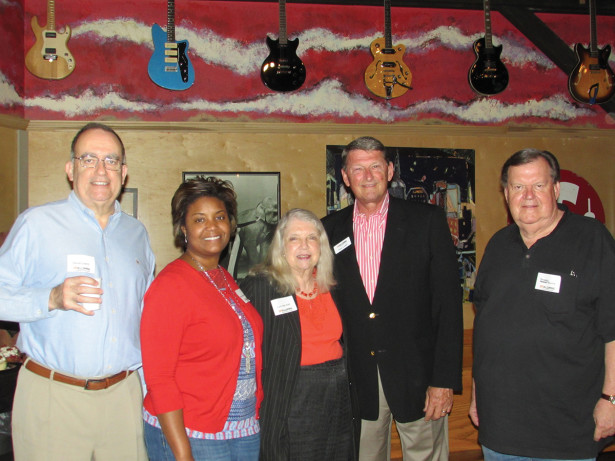 From left, David Lewis (Knoxville ’77, ’84), Stephanie Luntz (Knoxville ’04), Lucinda Hall (Knoxville ’63), Tom Losh (Chattanooga ’71, ’74) and Howard Burns (Knoxville ’63) gathered for financial lessons presented by First Tennessee Bank, the official bank of the UT Alumni Association. The event was hosted by the Nashville UT Alumni Network.