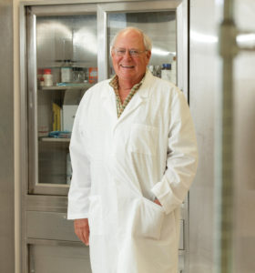 Bob Page in his lab at NeoTech in Dresden, Tennessee.