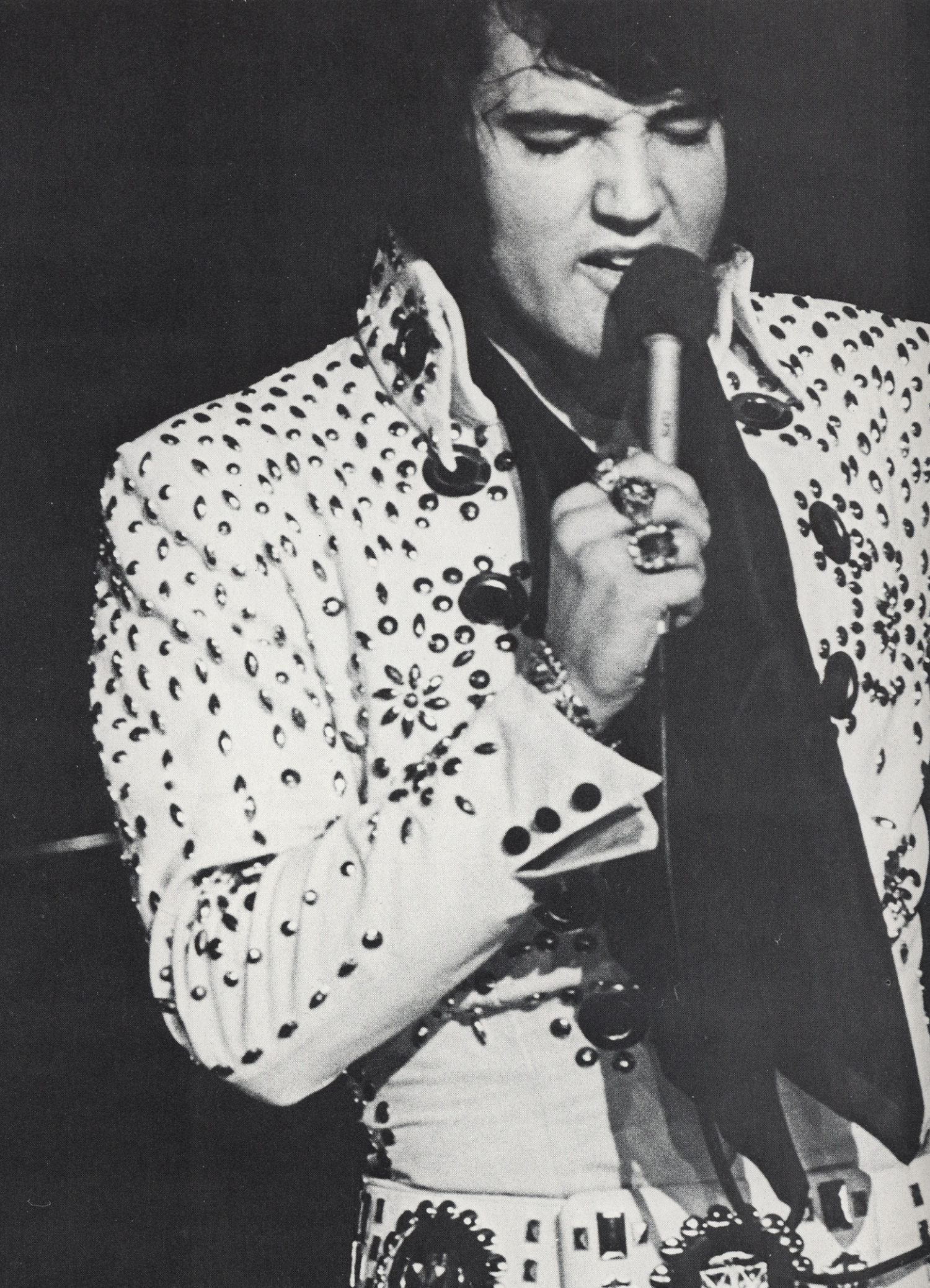 Elvis Presley in his rhinestone Nudie suit