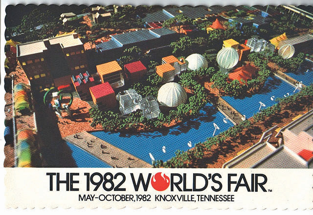 1982 Worlds Fair illustrated postcard