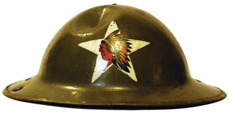 Cliff Cates helmet from World War I