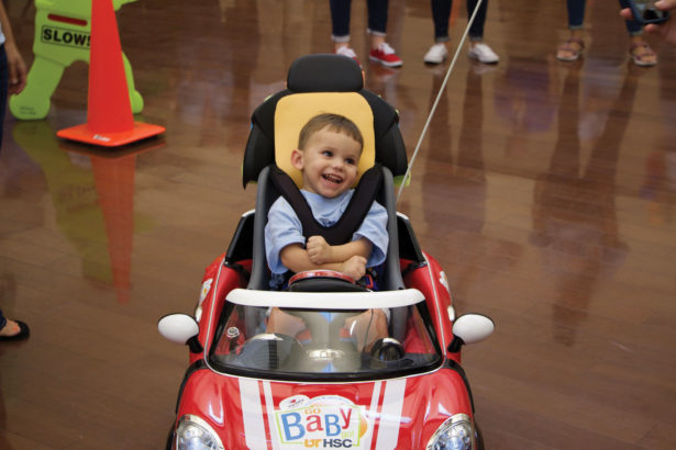 Two-year-old Noah Reeves was all smiles when he got to drive his specially modified car at GoBabyGo! Memphis.