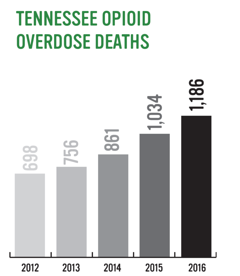 Each year the rate of overdose deaths from opioid use increases