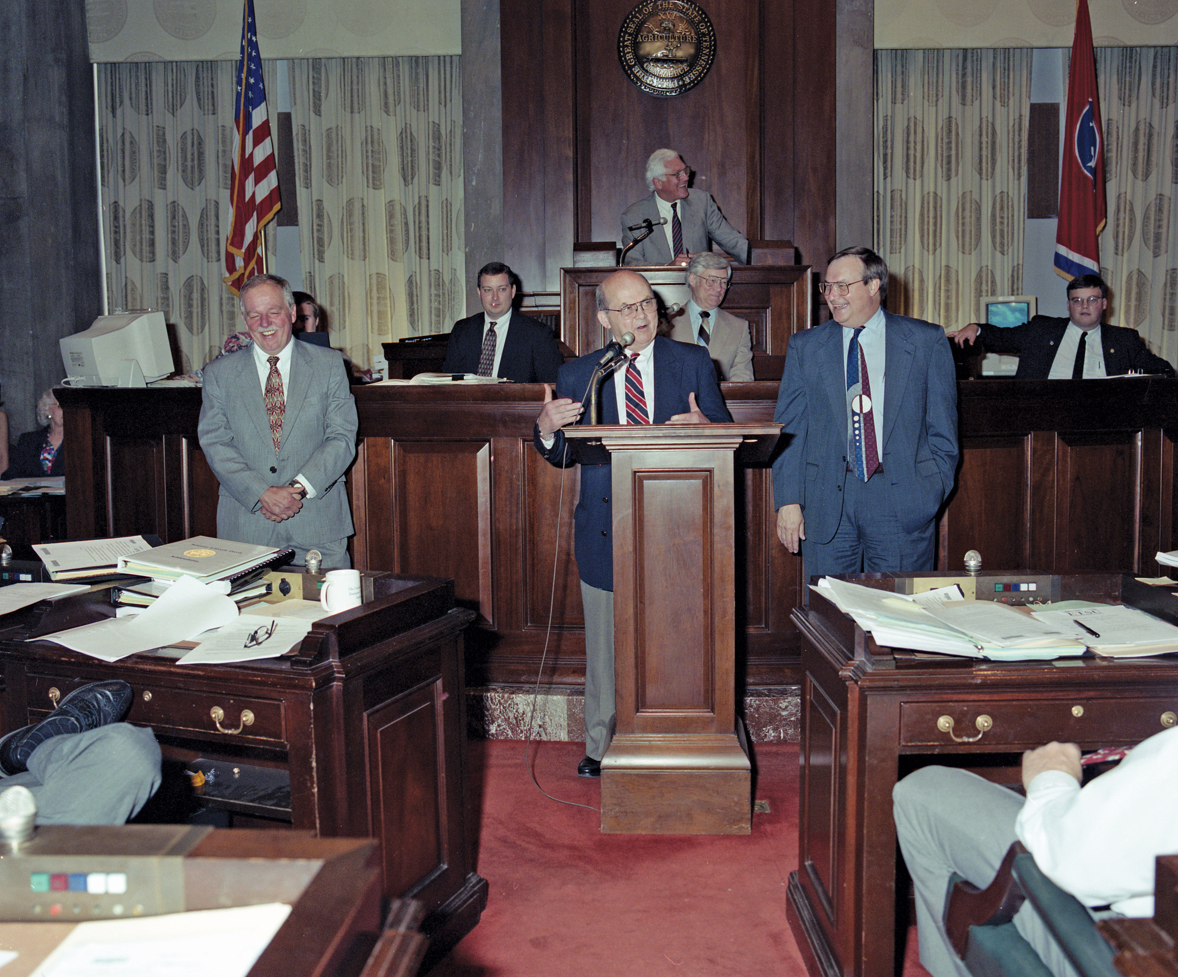 Joe Johnson, on the floor of the Tennessee state legislature in the 1990s